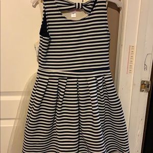 Girls dress ...navy blue and white